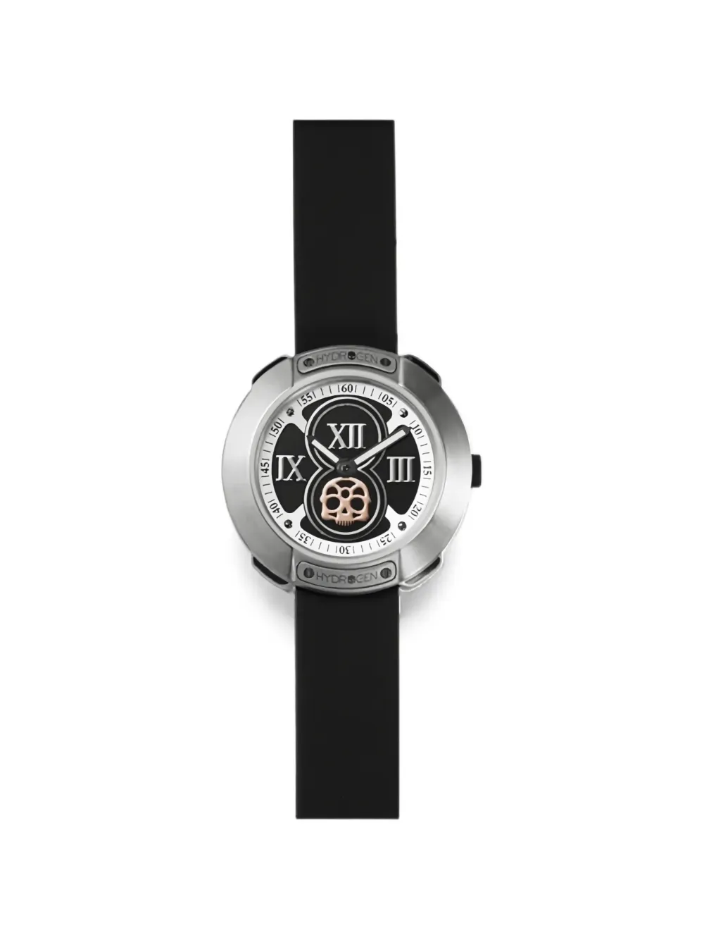 Hydrogen skull motif Roman numeral 42mm watch - Nero