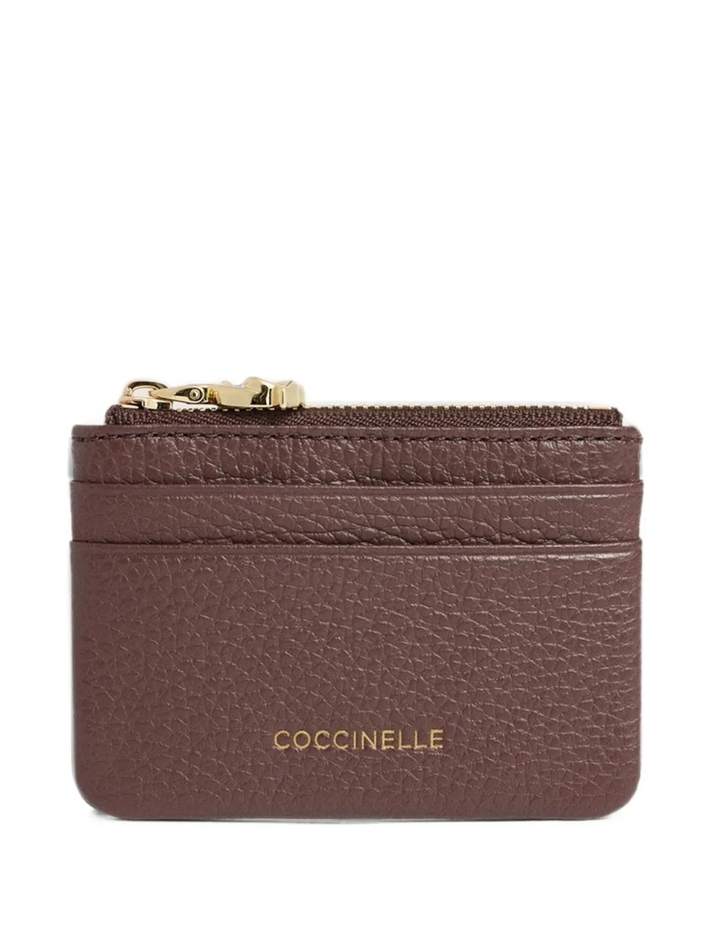 Coccinelle small C-Me Softy pebbled card holder - Marrone