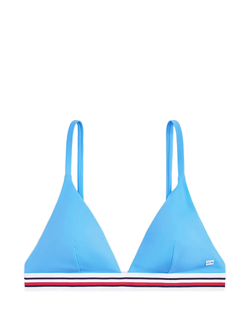 Tommy Hilfiger Global Stripe triangle bikini top - Blu