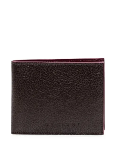 Orciani grainy leather bifold wallet