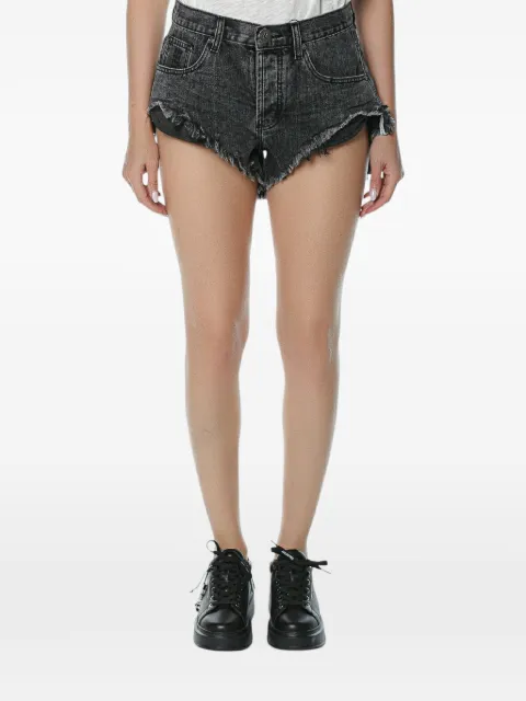 One Teaspoon Rollers frayed denim shorts