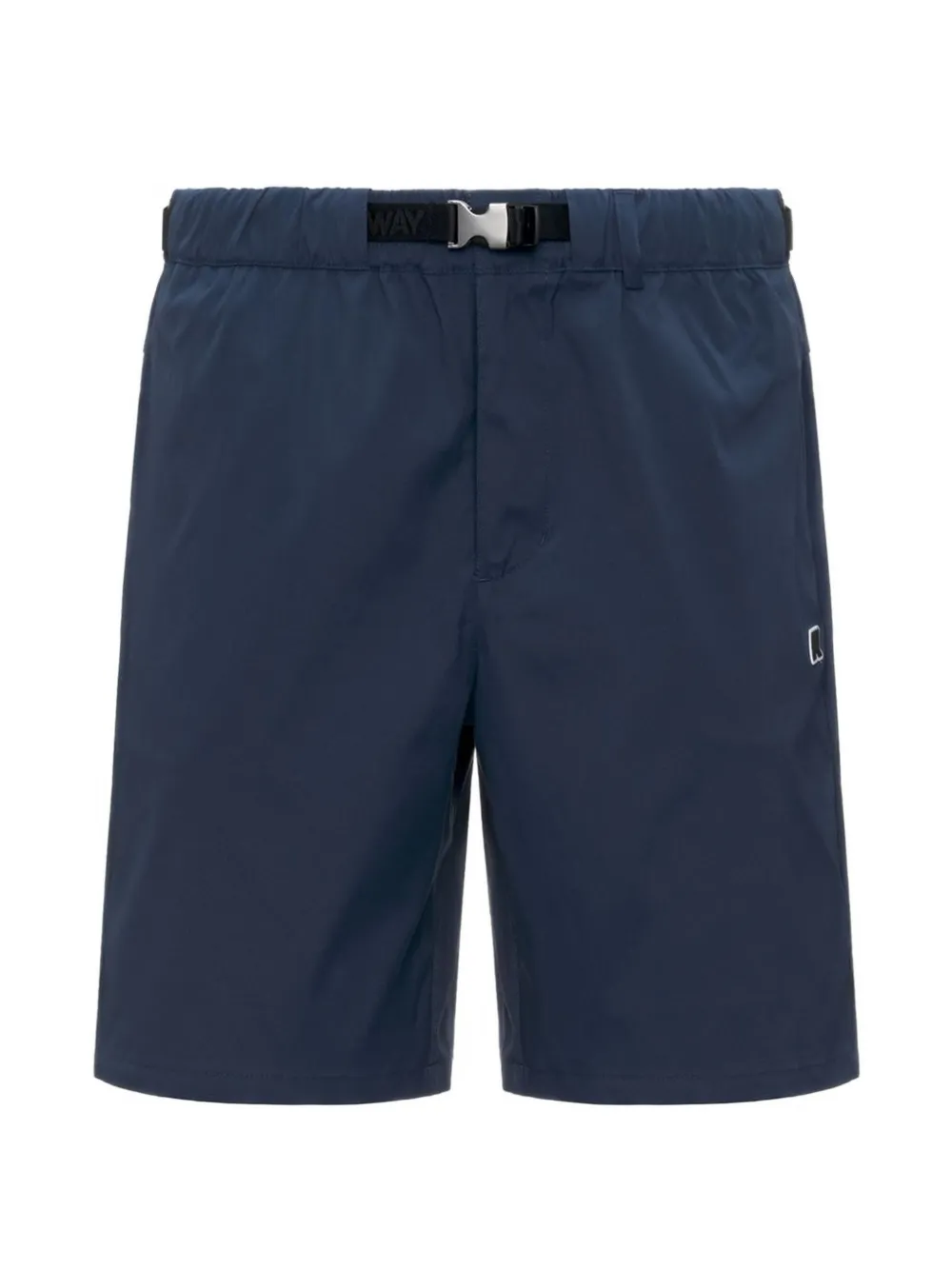 K-Way Bourrier buckle-fastening logo-patch shorts Blauw