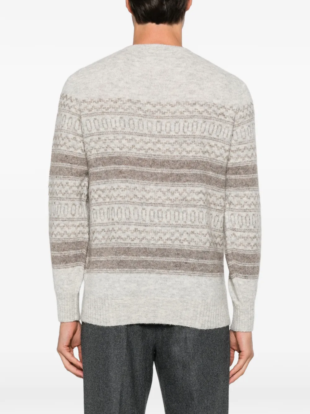 Brunello Cucinelli Fair Isle intarsia sweater Grijs