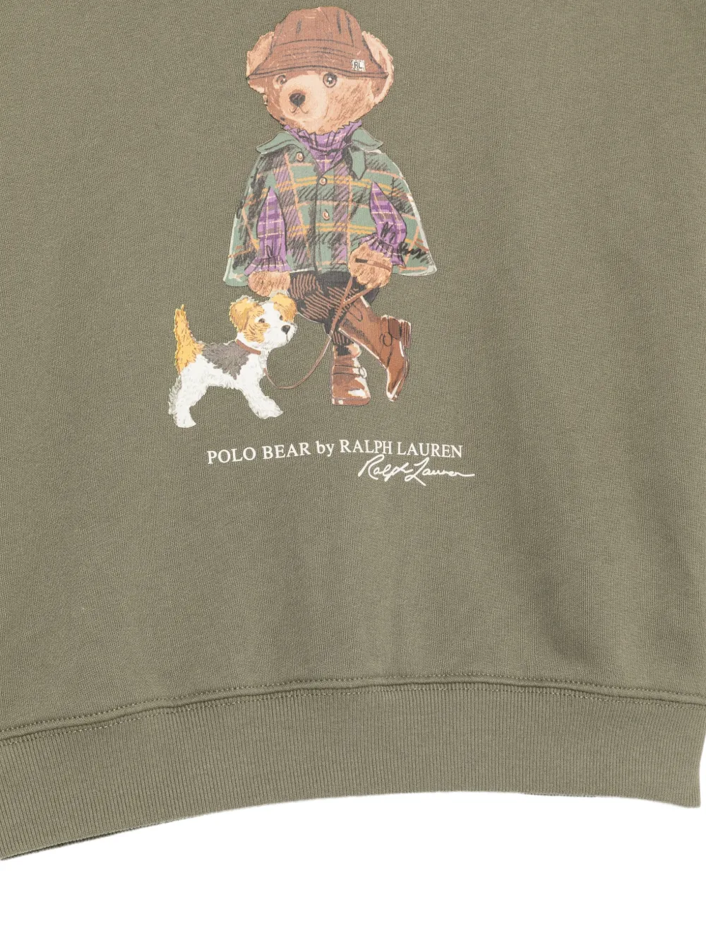 POLO RALPH LAUREN KIDS Polo Bear-print sweatshirt Groen