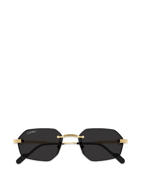 Cartier Eyewear geometric-frame rimless sunglasses