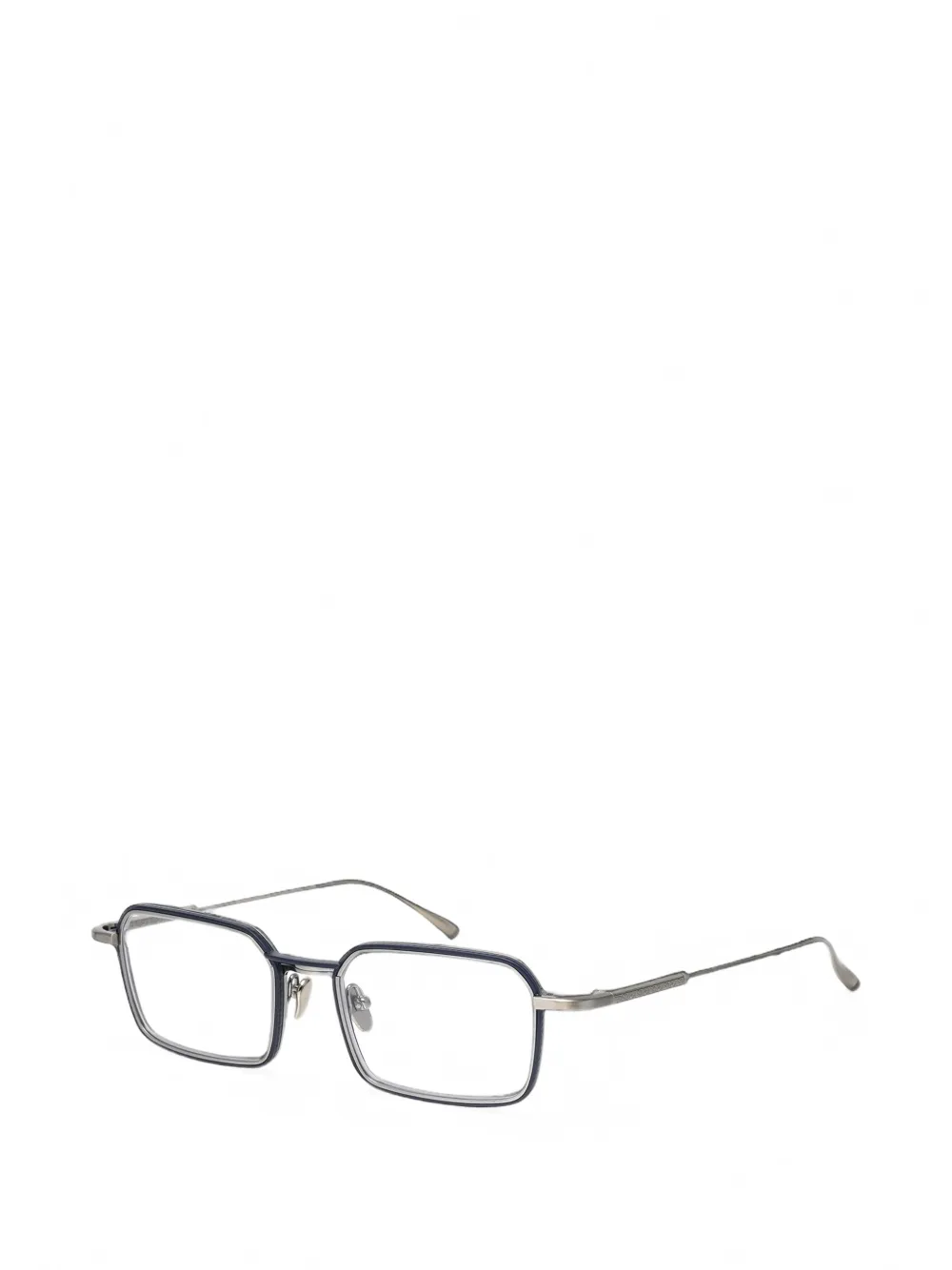 Masunaga Wisteria rectangle-frame glasses - Argento