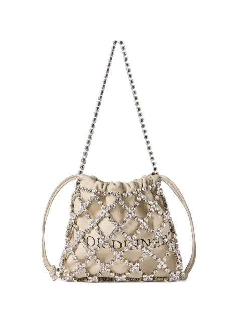 Off-White For Dinner crystal-embellished leather shoulder bag