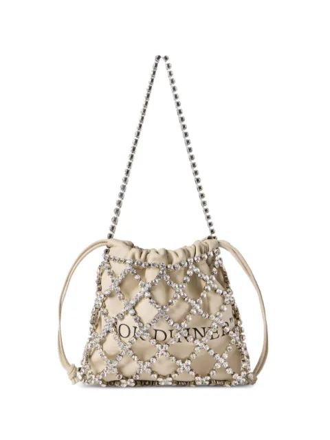 Off-White For Dinner crystal-embellished leather shoulder bag