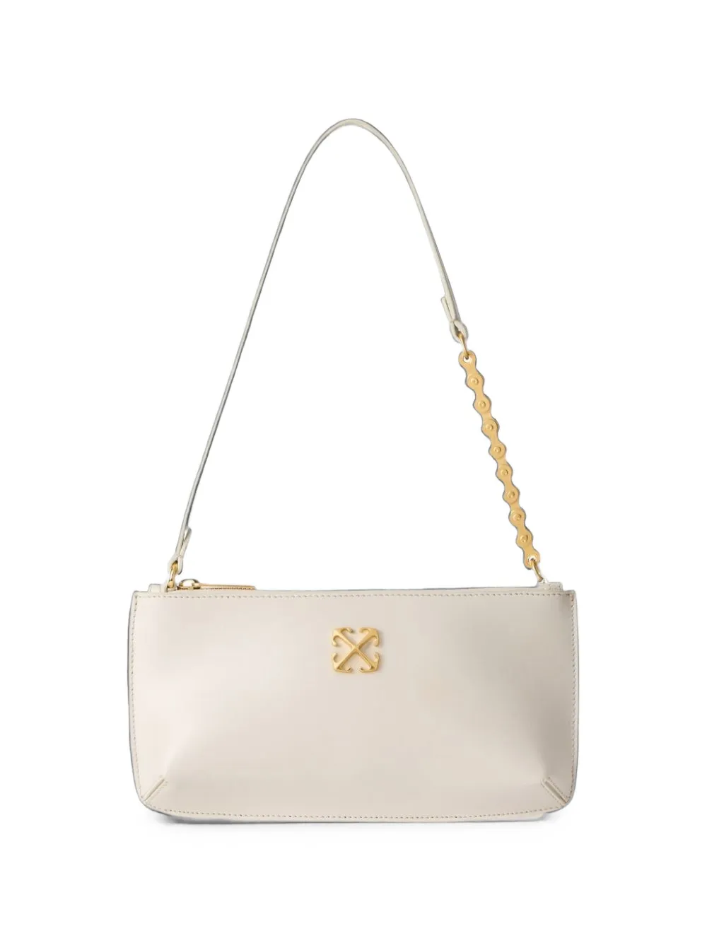 Off-White Jitney Flat leather shoulder bag - Toni neutri