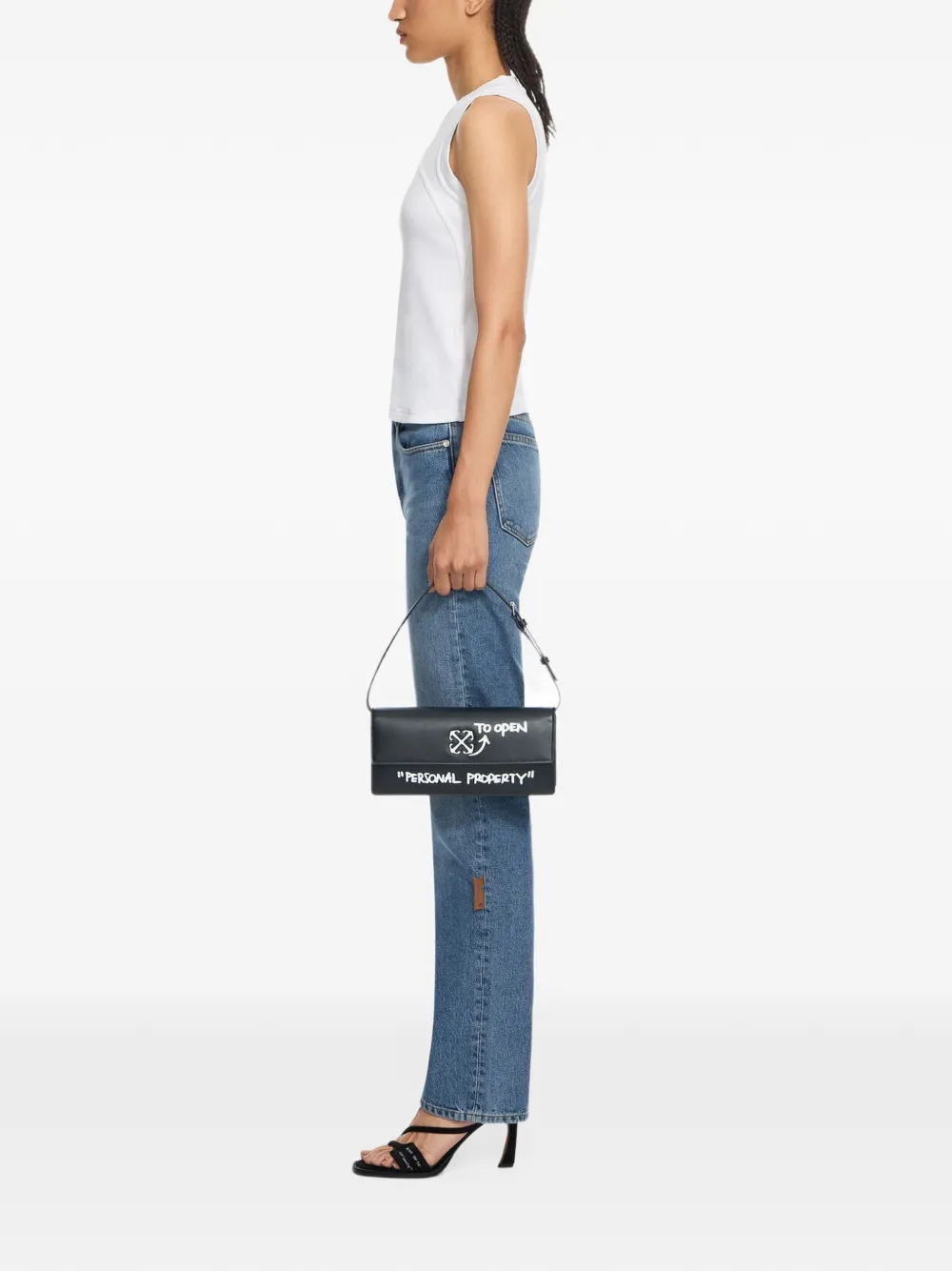 Off-White Jitney 1.0 Quote shoulder bag Zwart
