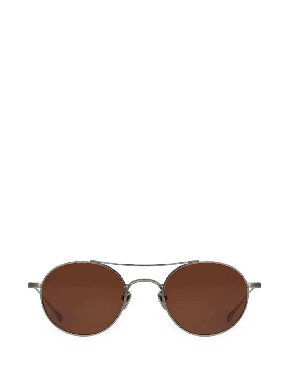 Masunaga Runde GMS/132T Sonnenbrille - Silber