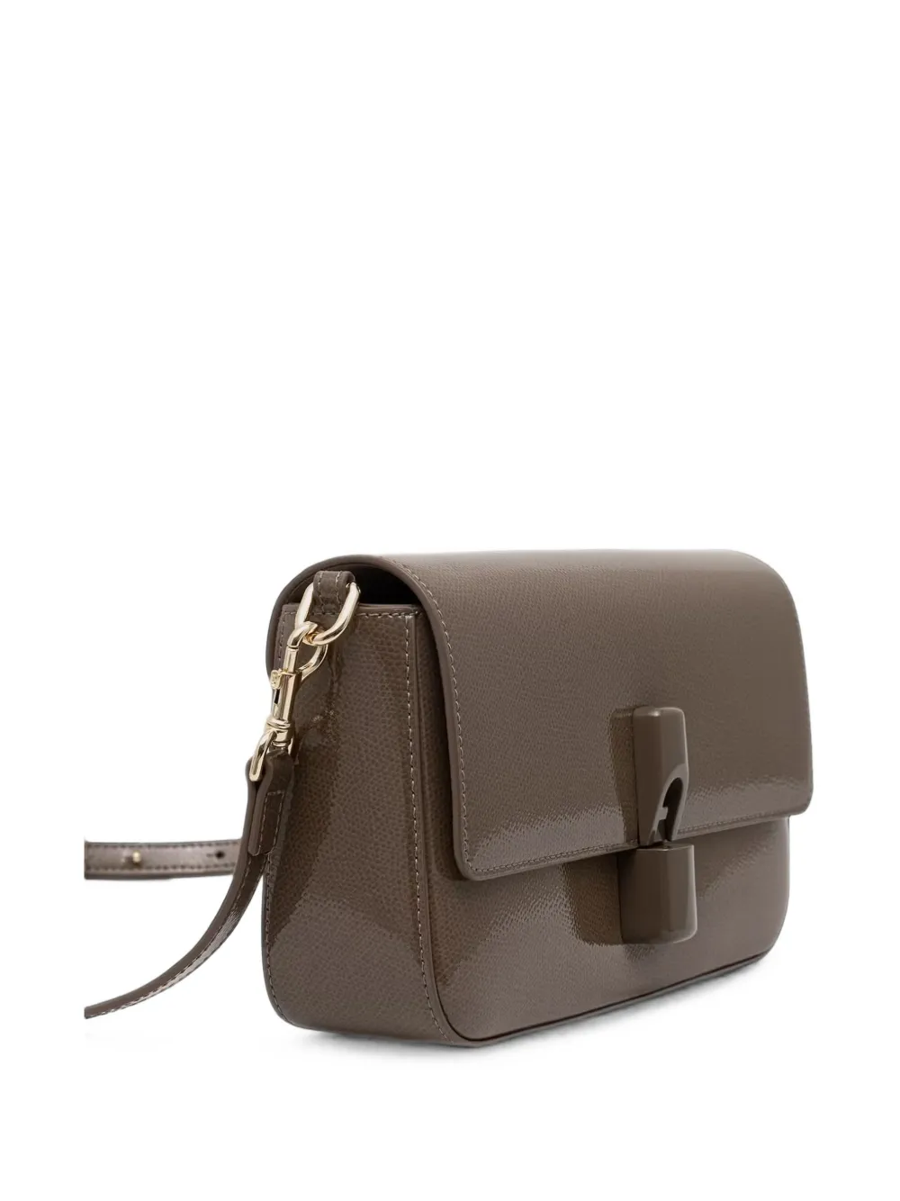 Furla Iride leren crossbodytas met korrelstructuur Bruin