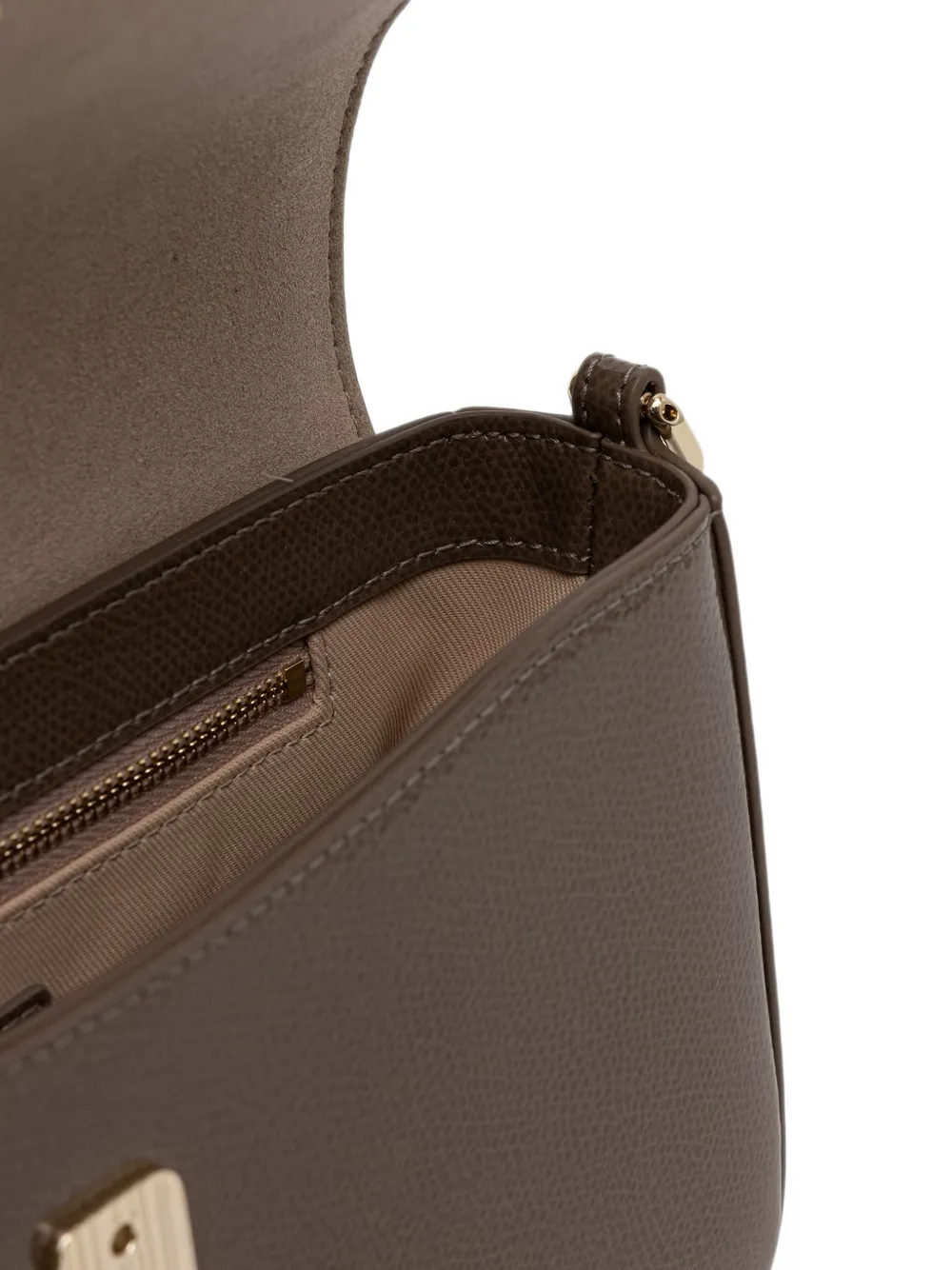 Furla Iride leren crossbodytas met korrelstructuur Bruin