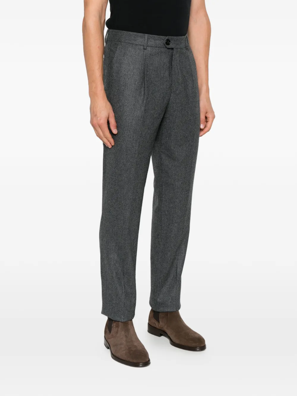 Brunello Cucinelli pleated wool trousers Grijs