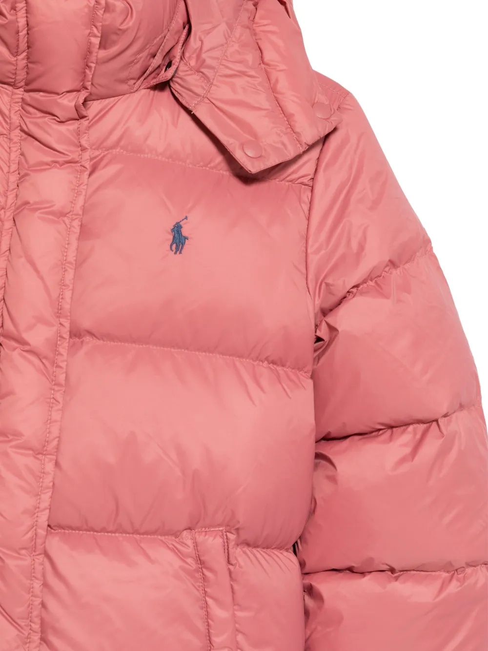 POLO RALPH LAUREN KIDS quilted hooded jacket Roze