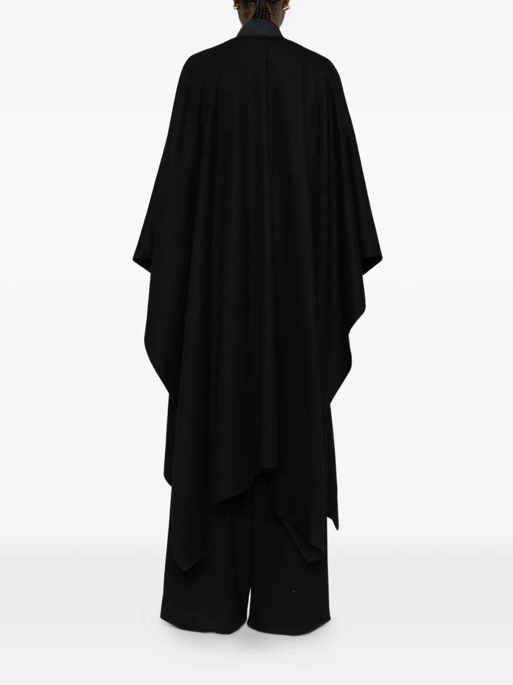 Loro Piana Maria draped cape Zwart