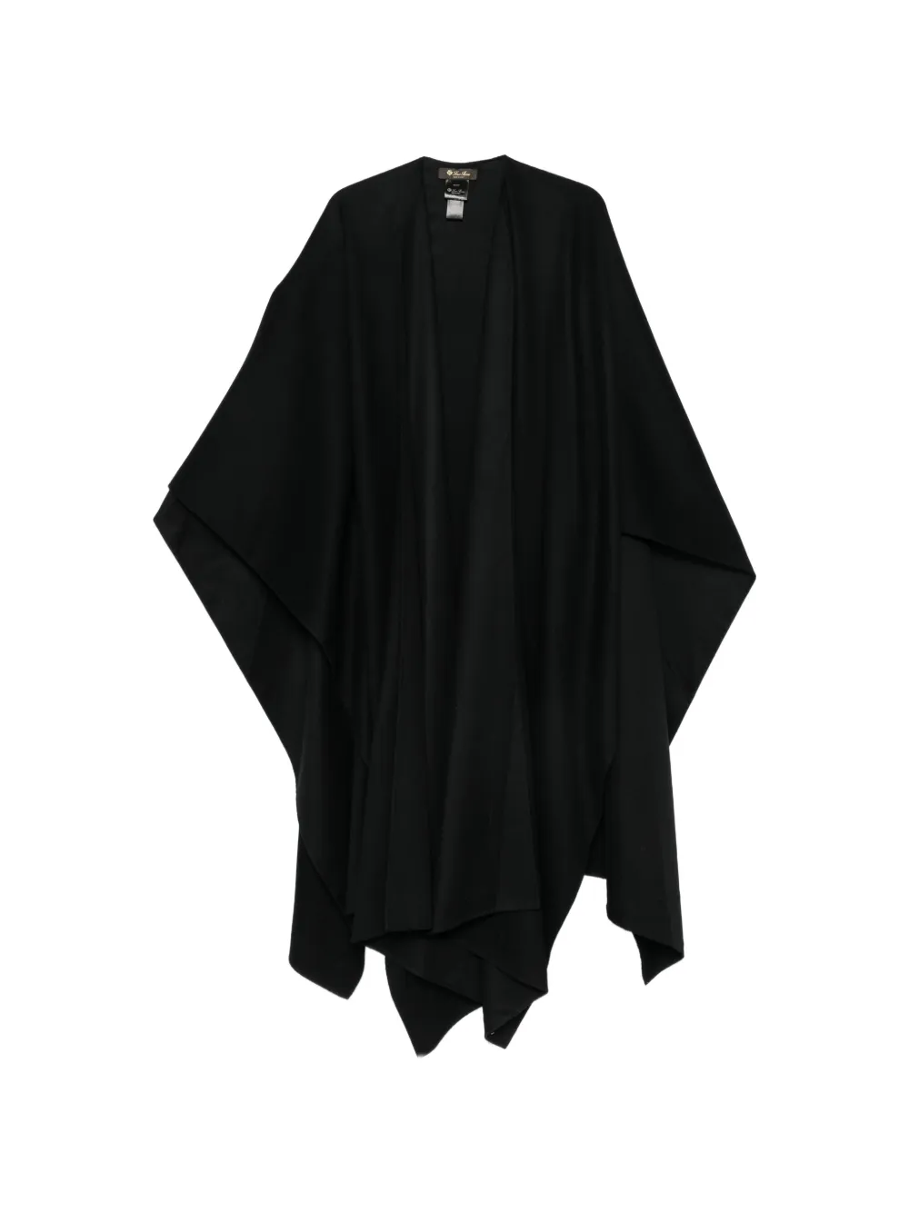 Loro Piana Maria draped cape Zwart