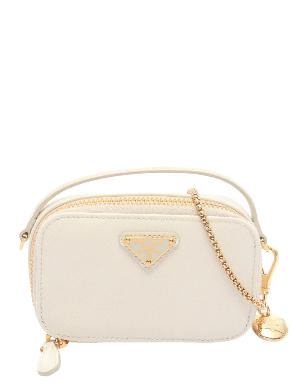 Prada Pre-Owned 2013-2026 Mini Saffiano Pouch crossbody bag - Bianco