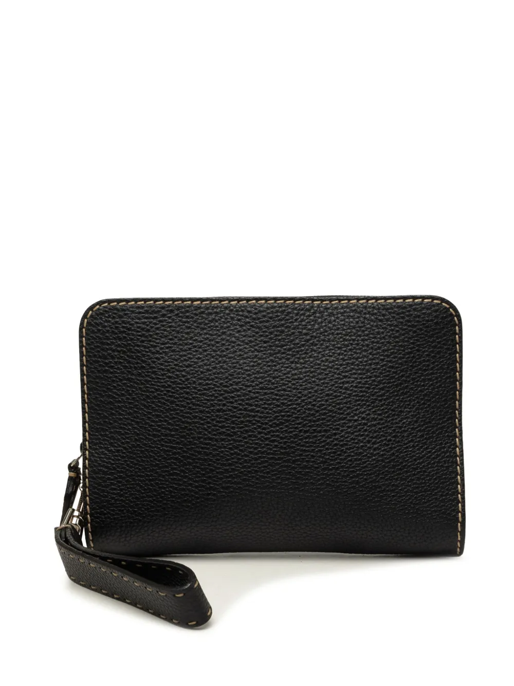 Fendi Pre-Owned 2000-2015 Cuoio Romano Selleria Zip Around Wristlet pouch - Nero