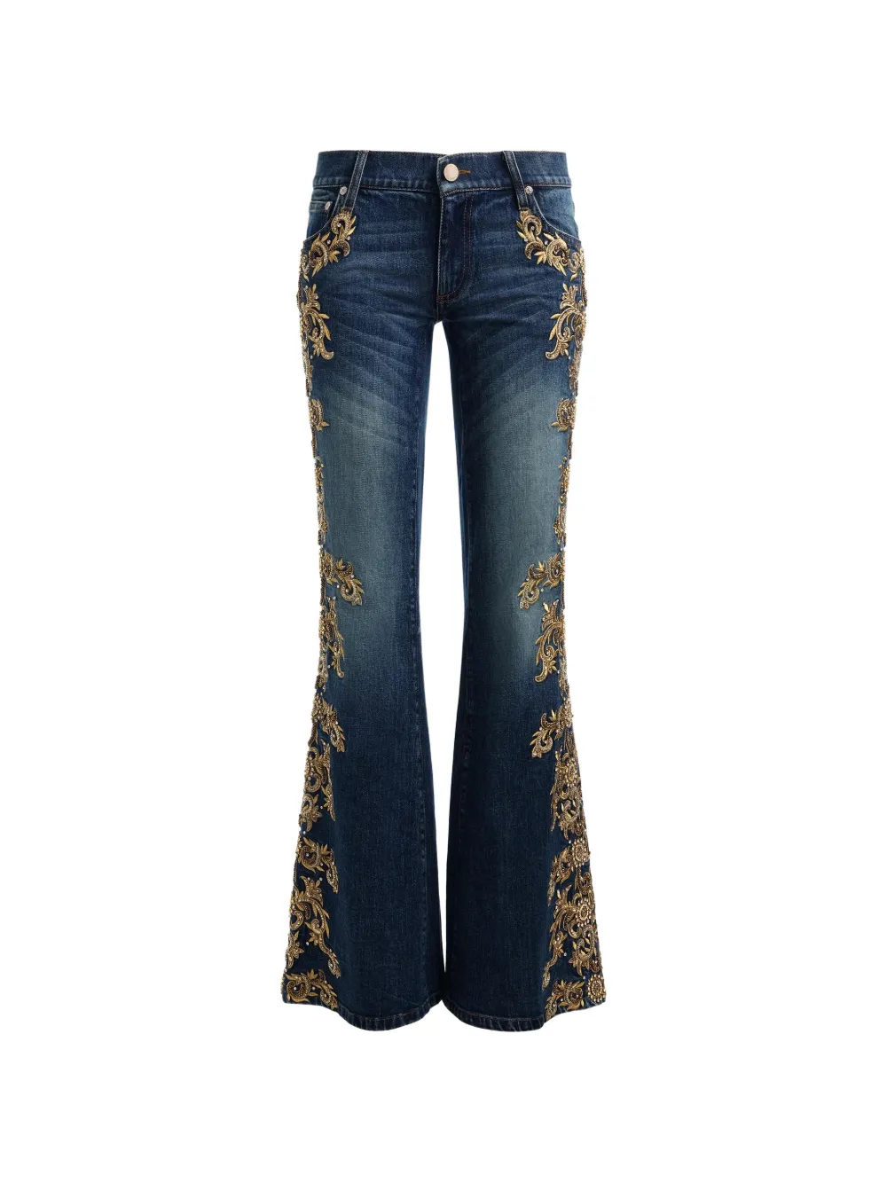 Alice + olivia Emryn bead-embellished flared jeans Blauw