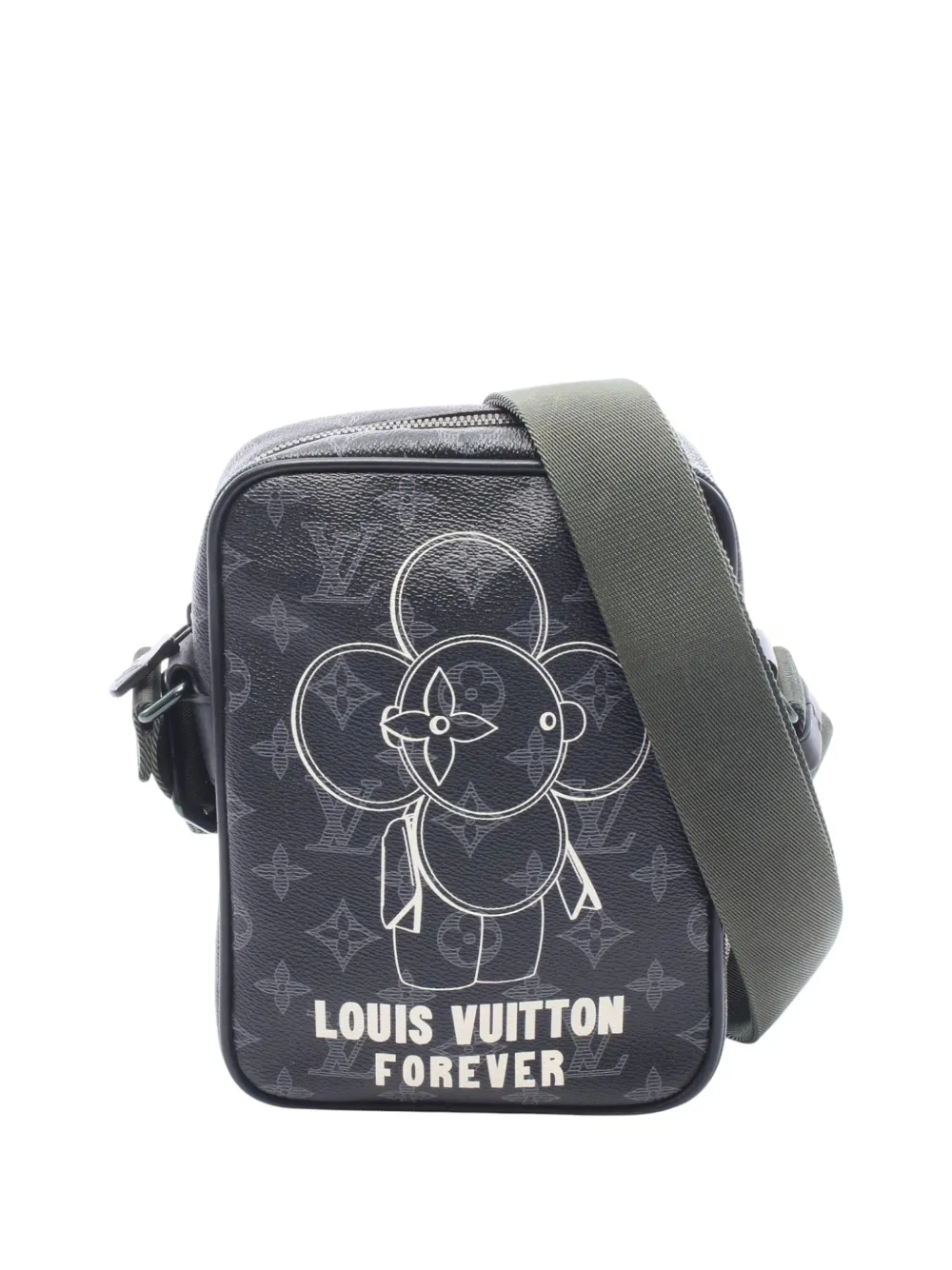 Louis Vuitton Pre-Owned 2018 Monogram Eclipse Vivienne Danube PM Umhängetasche - Schwarz