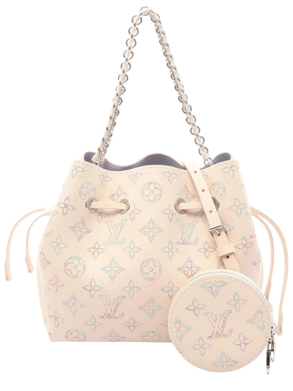 Louis Vuitton Pre-Owned 2021-2026 Monogram Mahina Bella bucket bag - Toni neutri