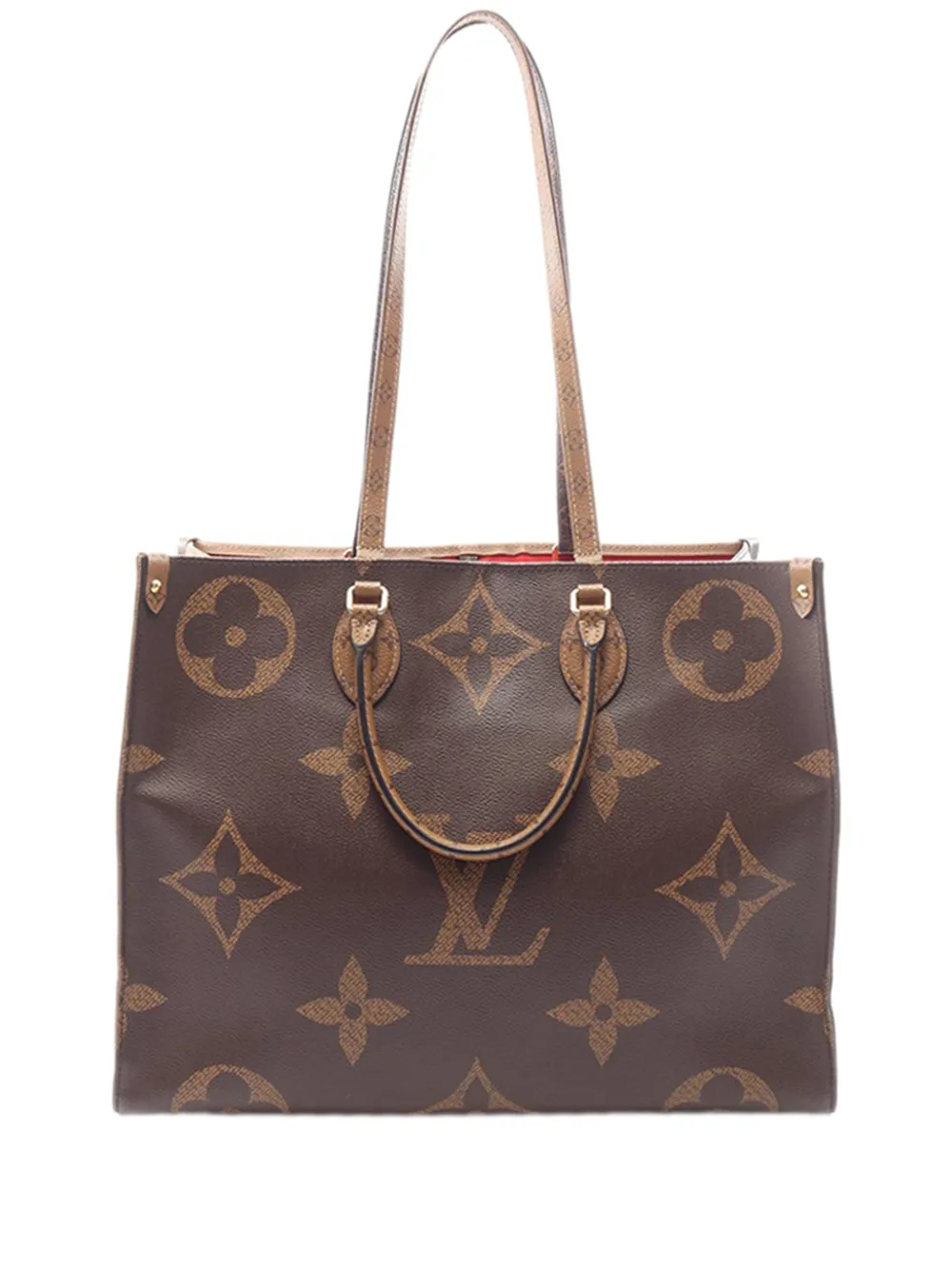 Louis Vuitton Pre-Owned 2019 Monogram Reverse Giant OnTheGo GM satchel - Marrone