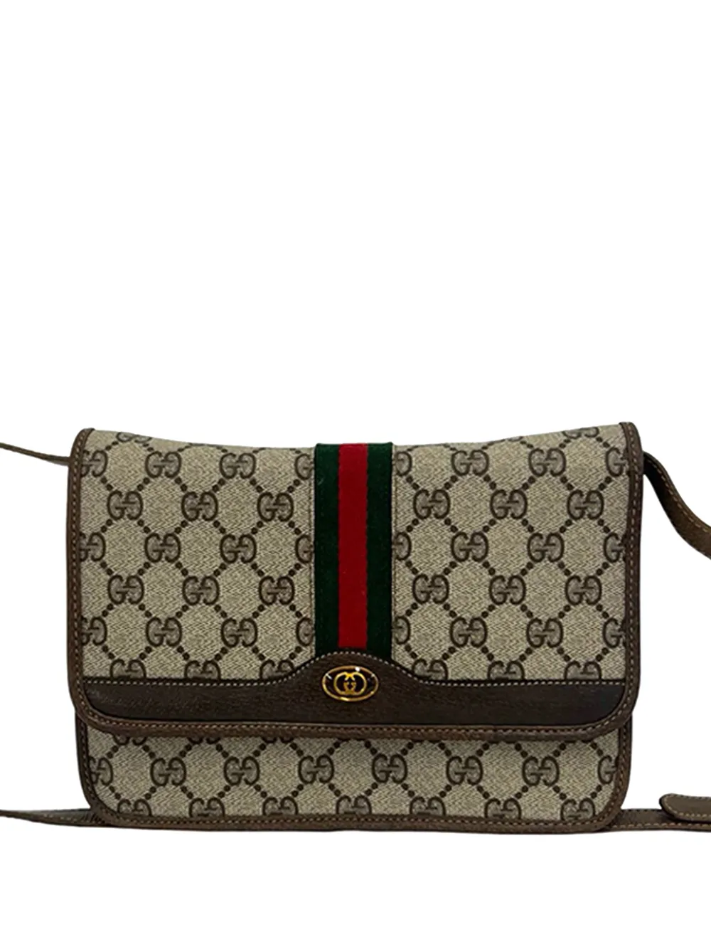 Gucci Pre-Owned 1970-1980 GG Supreme Web crossbody bag - Toni neutri