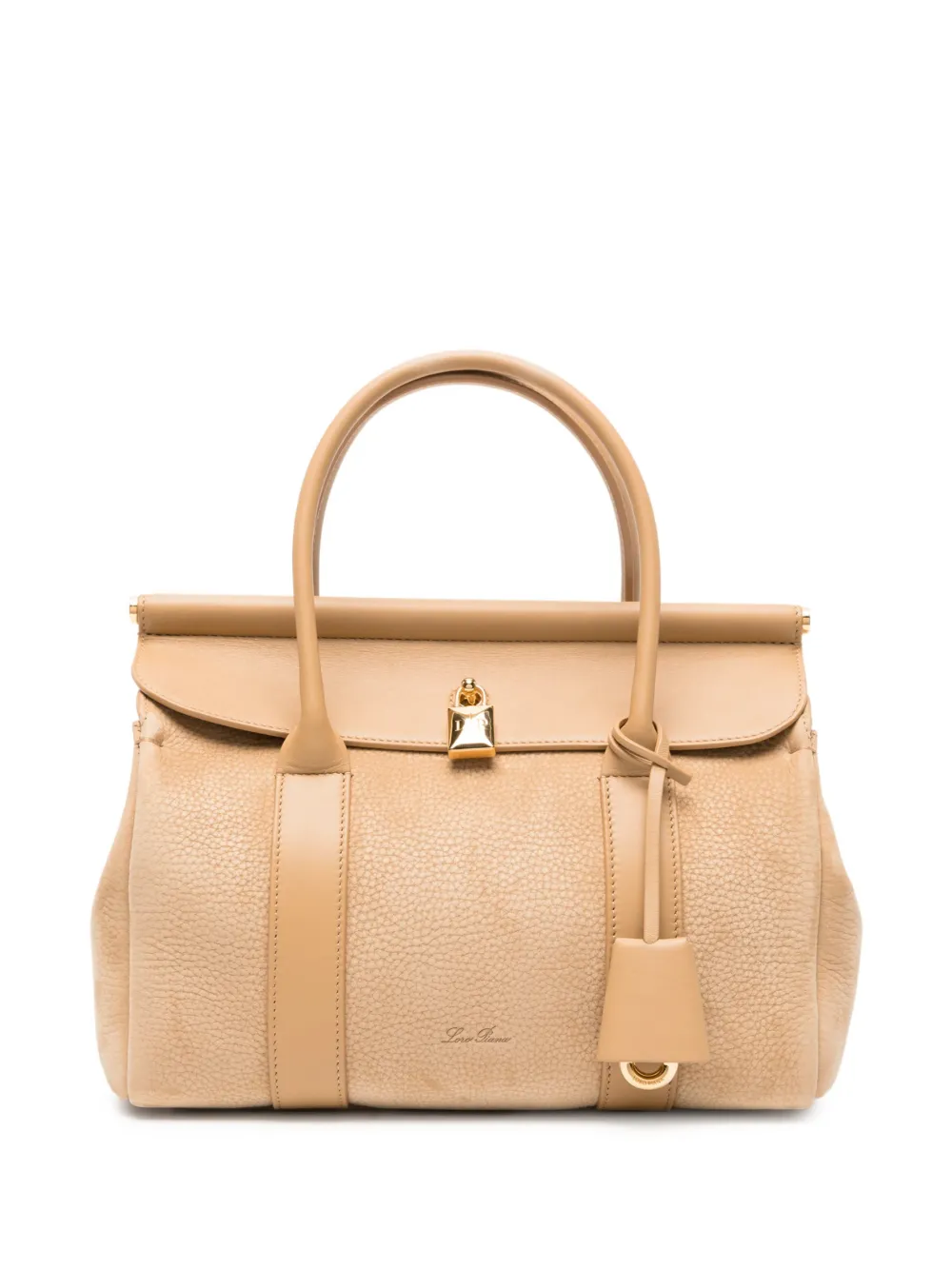 Loro Piana Loom L25 leather shoulder bag - Toni neutri