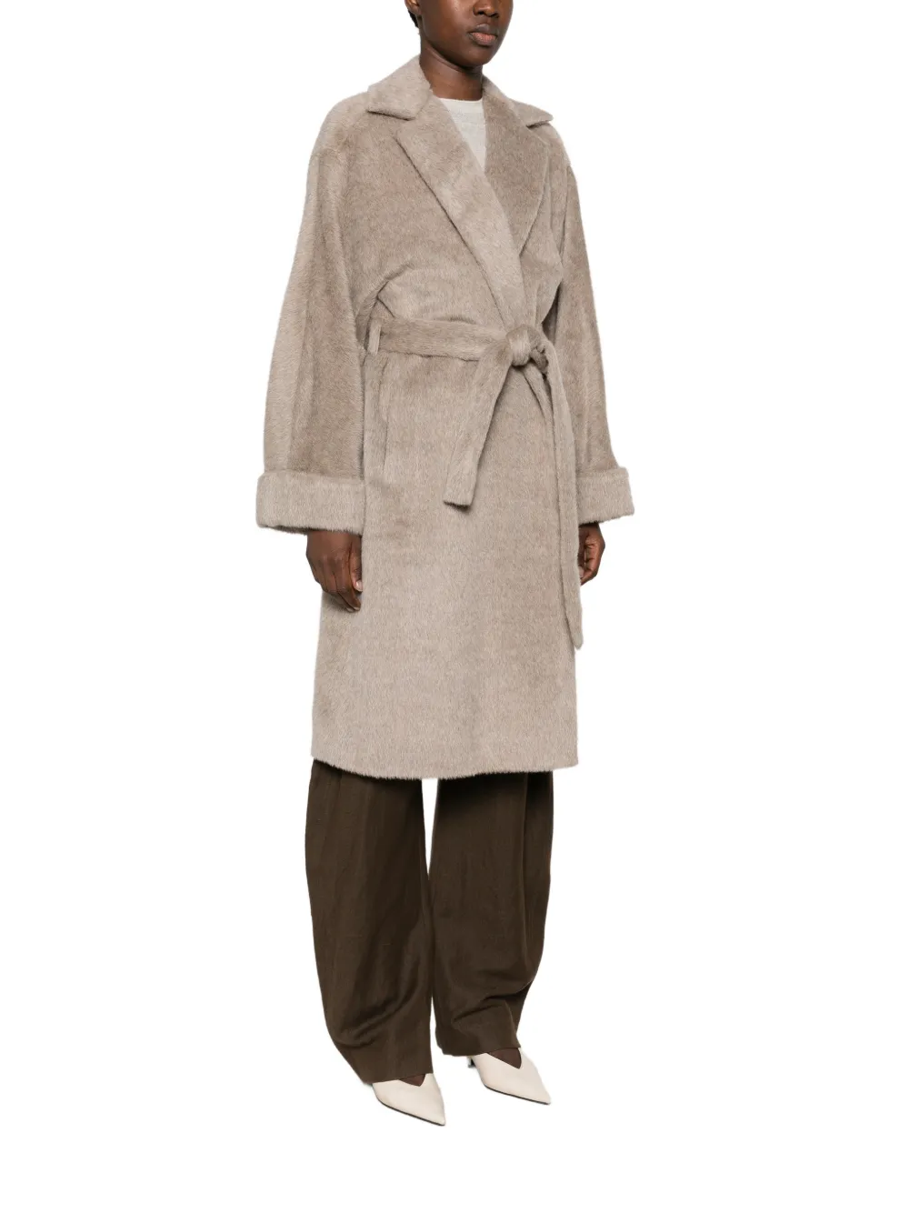 Loro Piana Maria belted coat Beige