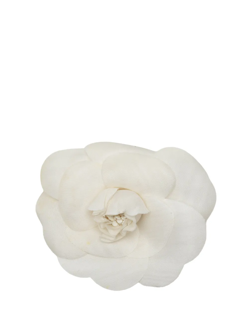 CHANEL Pre-Owned 2000-2026 Canvas Camellia Brooch costume brooch - Bianco