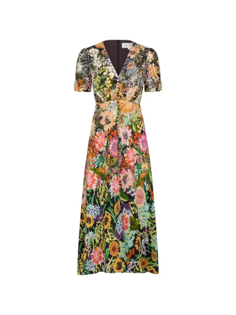 Saloni Lea floral-print maxi dress