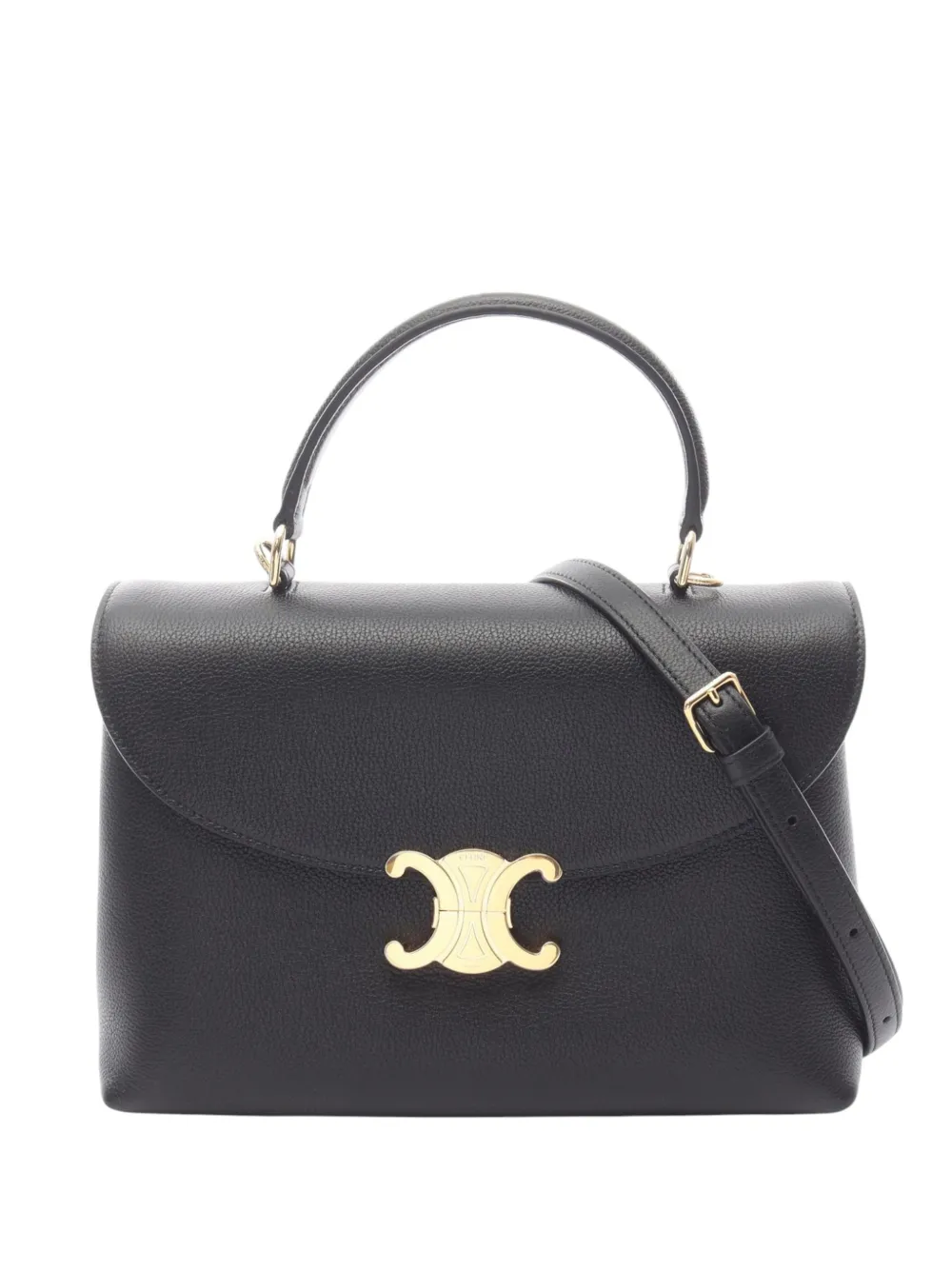 Celine Pre-Owned 2020-2026 Medium Supple Calfskin Appoline satchel - Nero