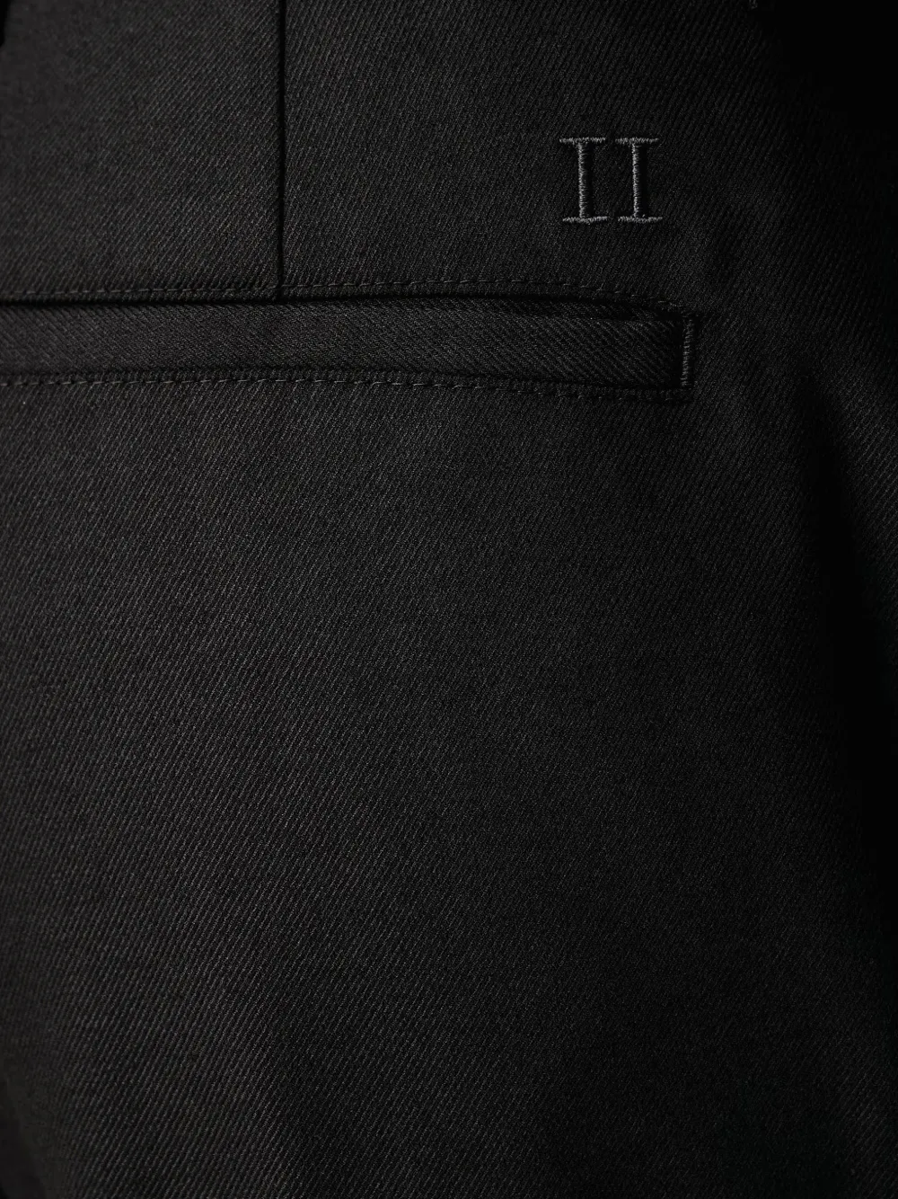 Les Deux Pantalon van geborstelde twill Zwart
