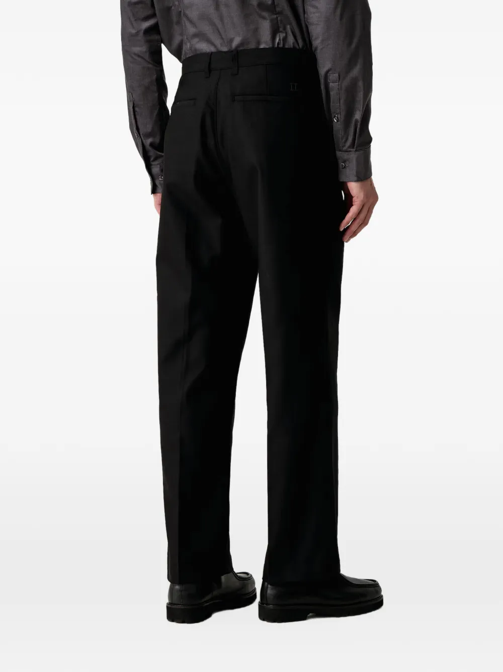 Les Deux Pantalon van geborstelde twill Zwart