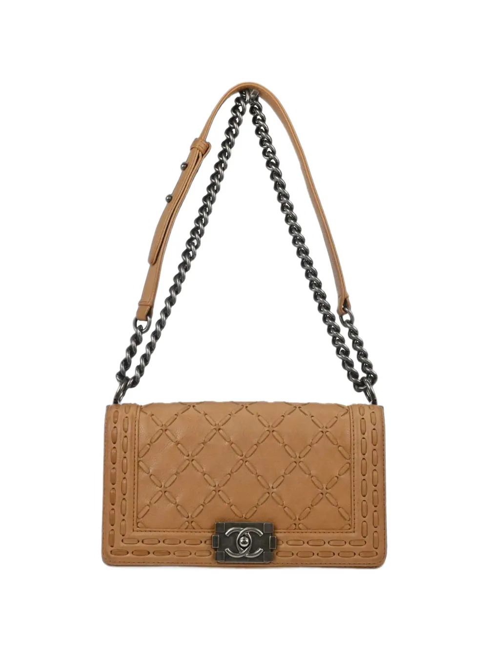 CHANEL Pre-Owned 2014 medium Boy Chanel shoulder bag - Toni neutri