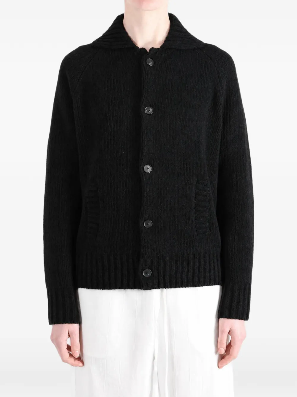 Auralee Vest met sjaalkraag Zwart