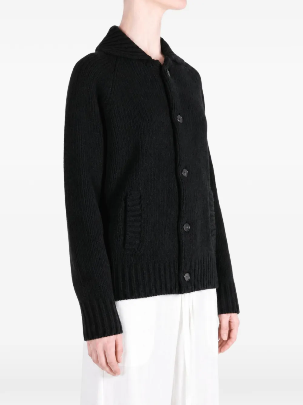 Auralee Vest met sjaalkraag Zwart
