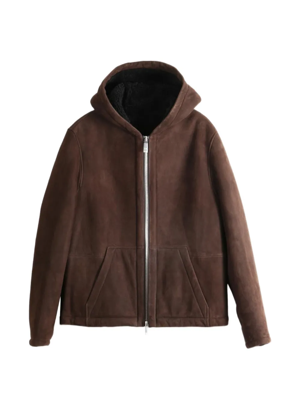 Yves Salomon suede hooded jacket