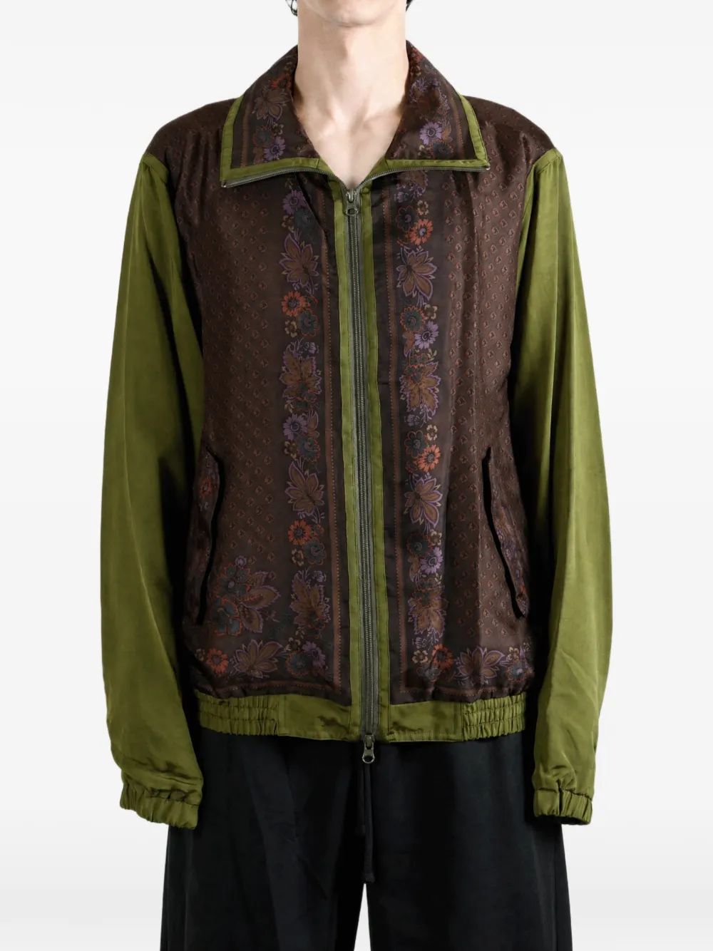 Vowels Jack met bloemenprint en vlakken Bruin