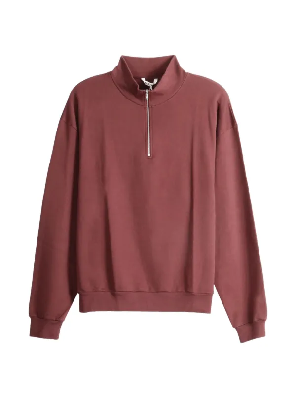Auralee Half-zip Sweatshirt in Red