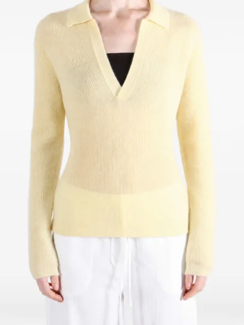 Auralee brushed-finish sheer top