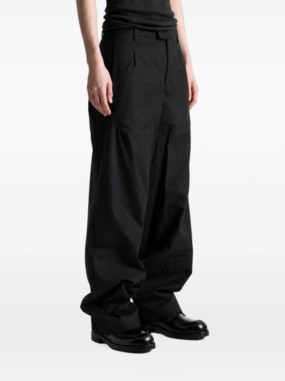 PUMA Broek met geplooid detail Zwart