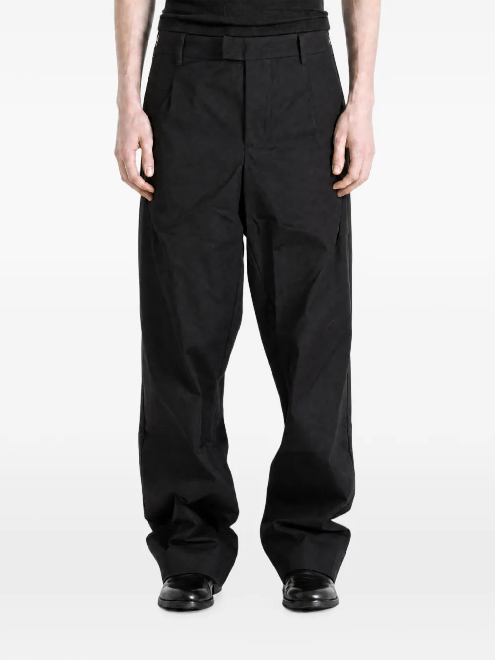PUMA Broek met geplooid detail Zwart