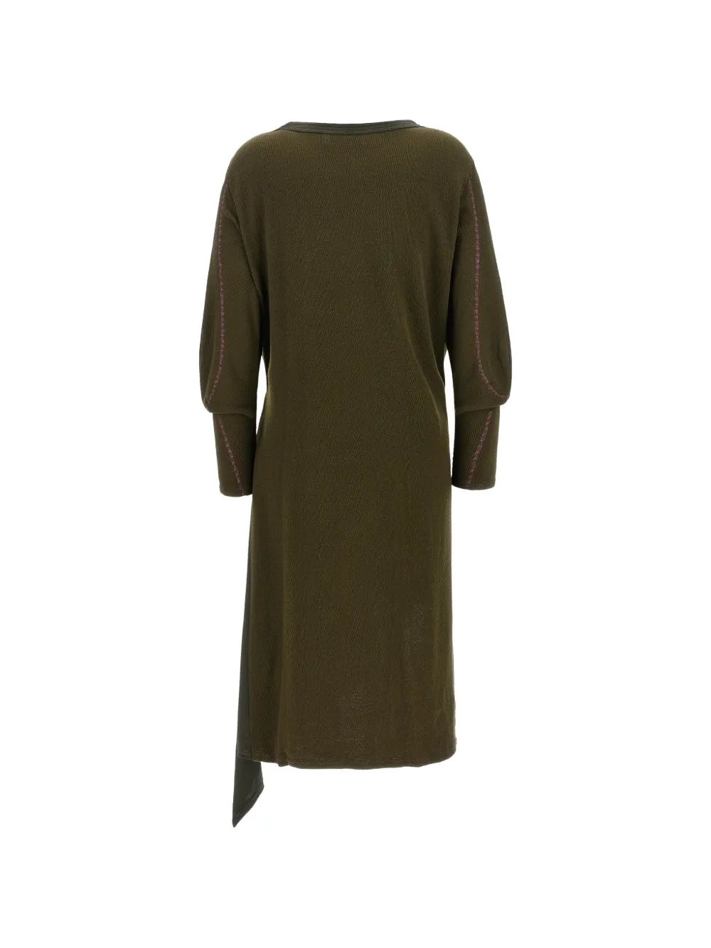 Kiko Kostadinov Jurk met asymmetrische zoom en lange mouwen Groen