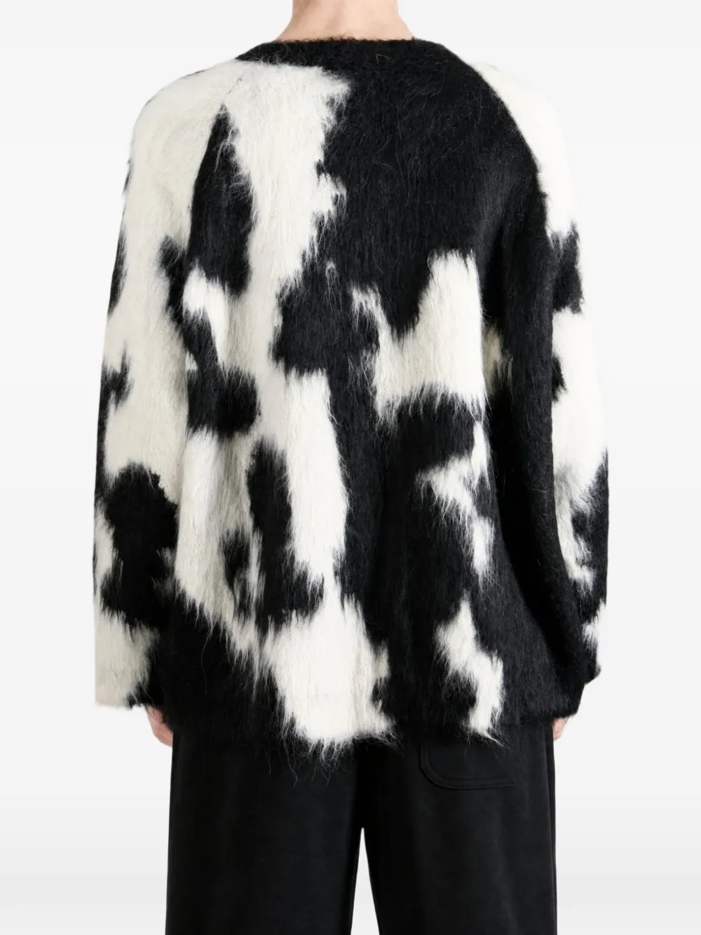 BODE Holstein trui met koeien-print Zwart