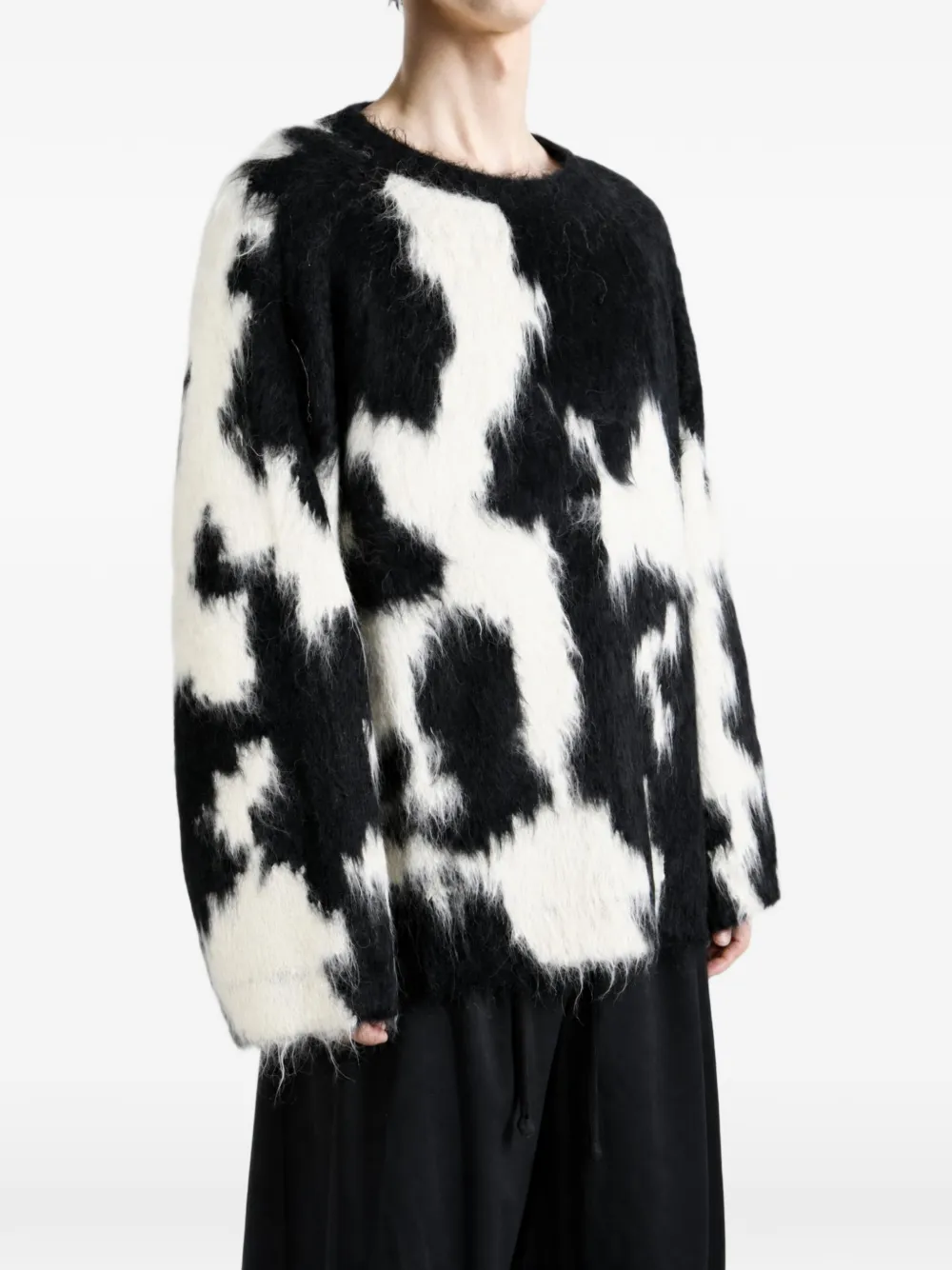 BODE Holstein trui met koeien-print Zwart