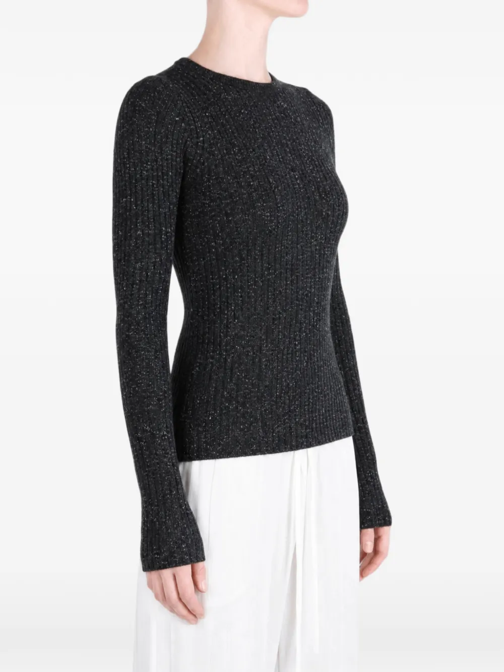 Auralee ribbed-knit cashmere sweater Zwart