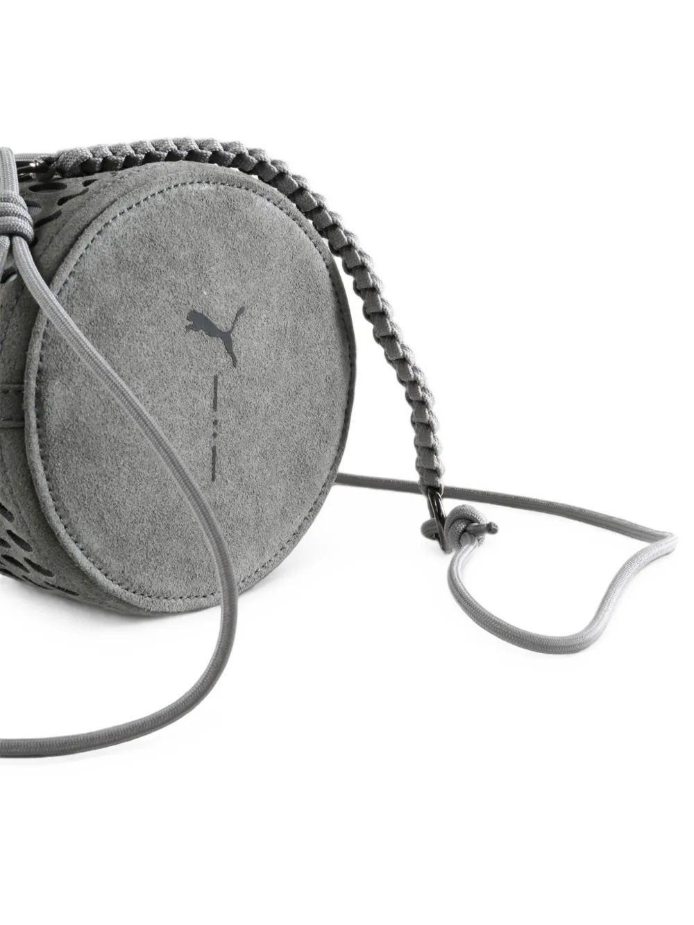 PUMA Suède bucket-tas met geperforeerde details Grijs