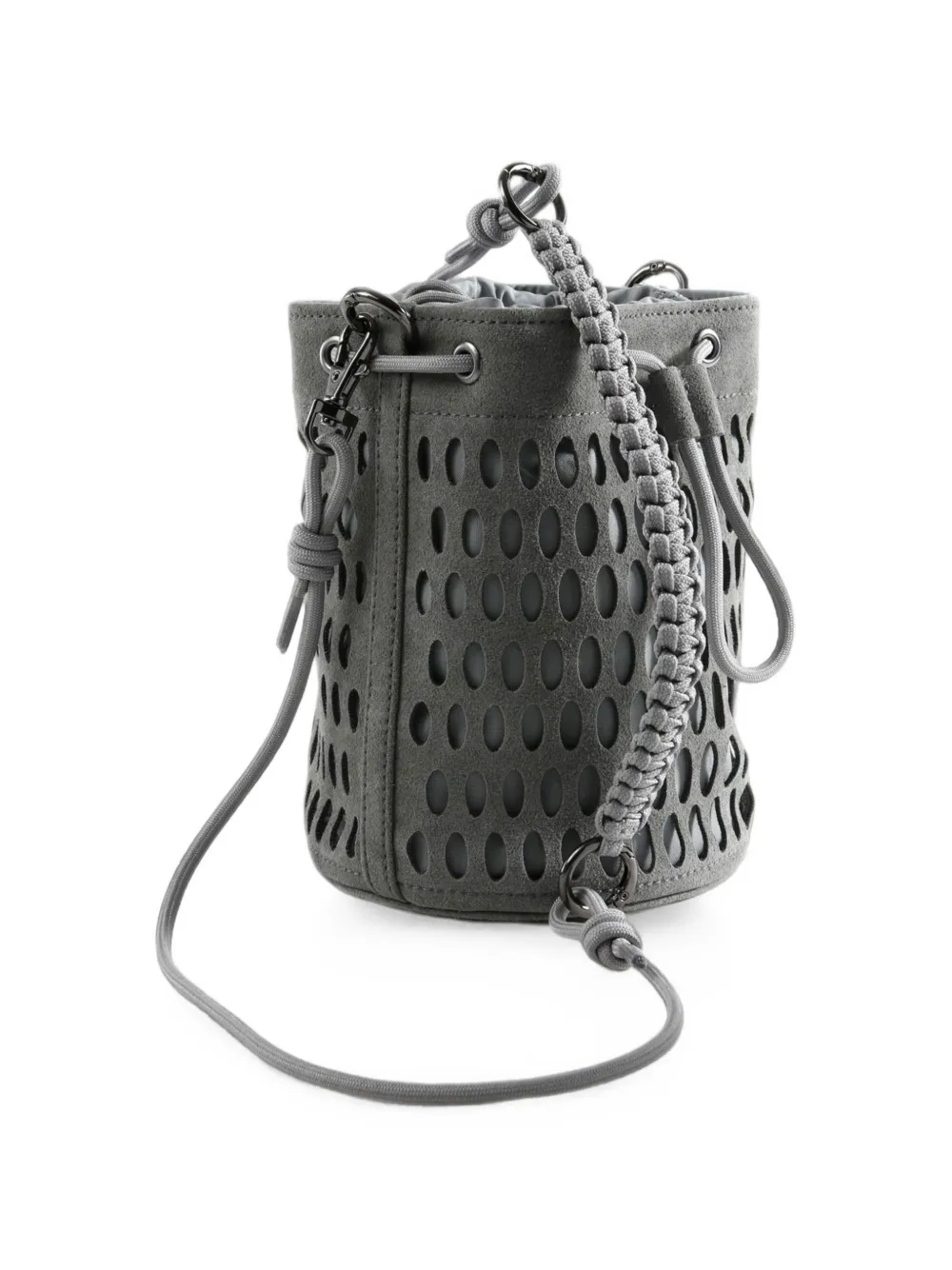 PUMA Suède bucket-tas met geperforeerde details Grijs
